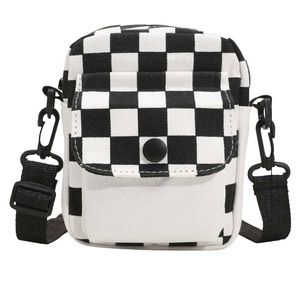 Purse Mini Crossbody Checkered Canvas Bag Shoulder